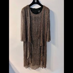 SL Fashions New York Metallic Jacket Dress